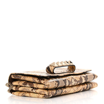 Valentino Garavani Snakeskin Va Va Voom Shoulder Bag Beige 4 of 9