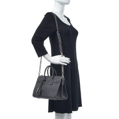 Saint Laurent Grained Calfskin Baby Supple Sac De Jour Asphalt 2 of 10
