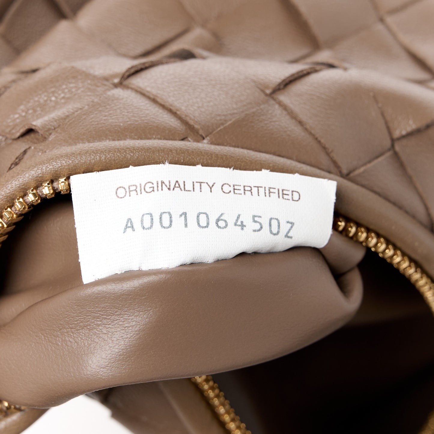 Nappa Intrecciato Mini Jodie Dark Taupe