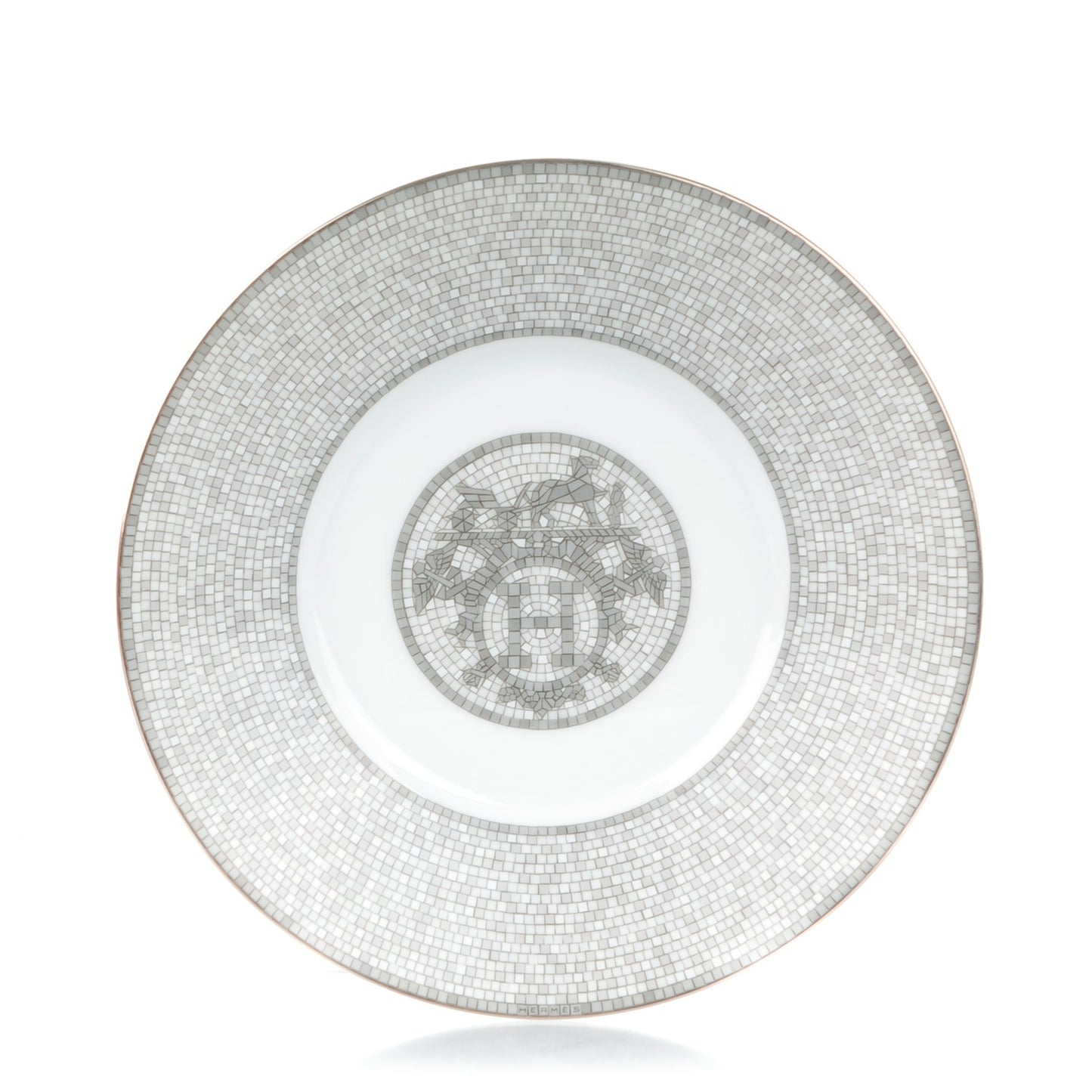 Porcelain Mosaique Au 24 Platine Calotte Plate 6.7