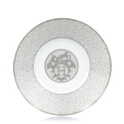 Hermes Porcelain Mosaique Au 24 Platine Calotte Plate 6.7 1 of 5