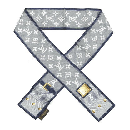 Louis Vuitton Silk Monogram New Denim Bandeau Marine 1 of 6