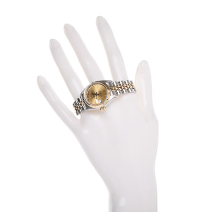 Rolex Stainless Steel 18K Yellow Gold 26mm Oyster Perpetual Datejust Watch Champagne 69173 2 of 7