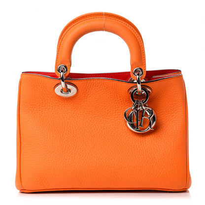Christian Dior Calfskin Mini Diorissimo Tote Orange 1 of 12
