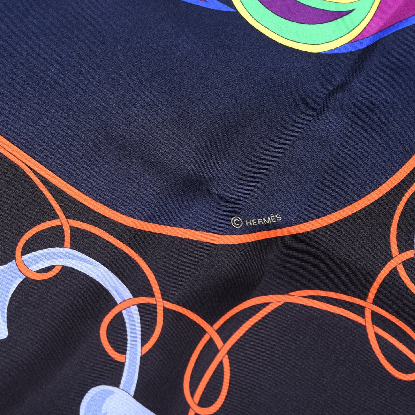 Silk Folklore Scarf 140 Caban Black Fuchsia