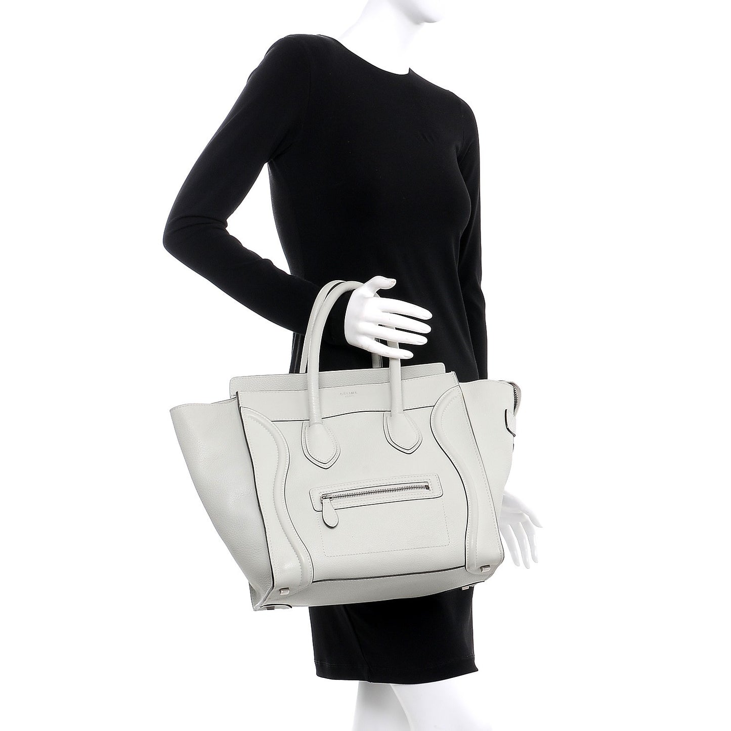Drummed Calfskin Mini Luggage Lune