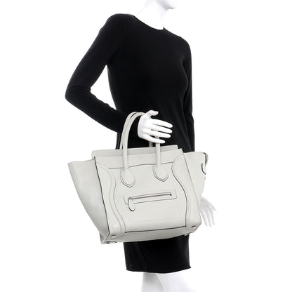 Celine Drummed Calfskin Mini Luggage Lune 2 of 11