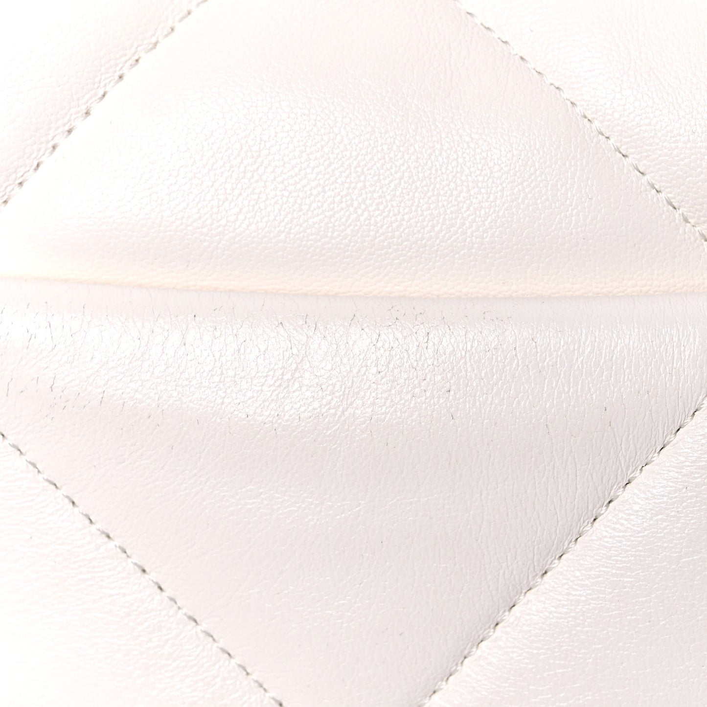 Lambskin Quilted Large Chanel 19 Flap White