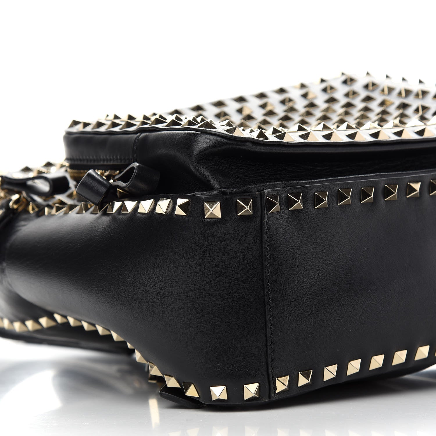 Valentino Garavani Calfskin Medium Rockstud All Over Backpack Black 7 of 8