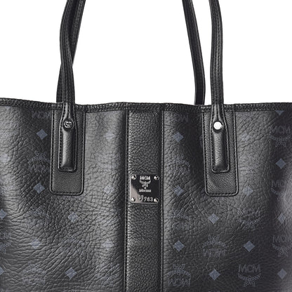 MCM Visetos Medium Liz Reversible Shopper Tote Black 10 of 15