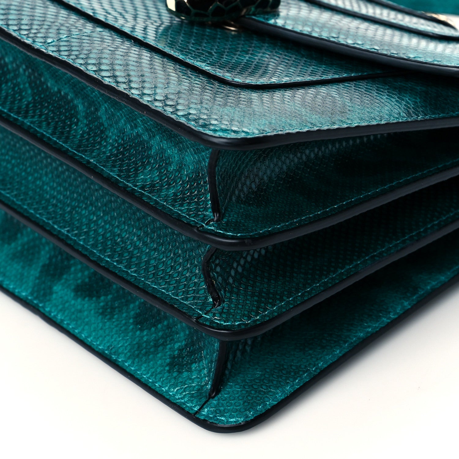 Bulgari Shiny Karung Serpenti Forever Top Handle Emerald Green 8 of 9