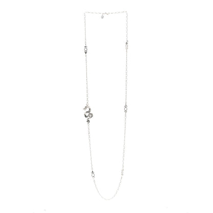 John Hardy Sterling Silver Legends Naga Dragon Station Necklace 36" 3 of 4