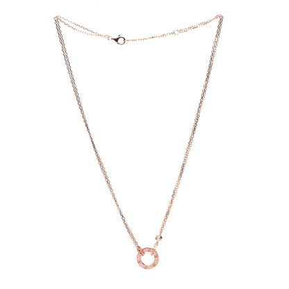 Cartier 18K Pink Gold 2 Diamond LOVE Necklace 3 of 7