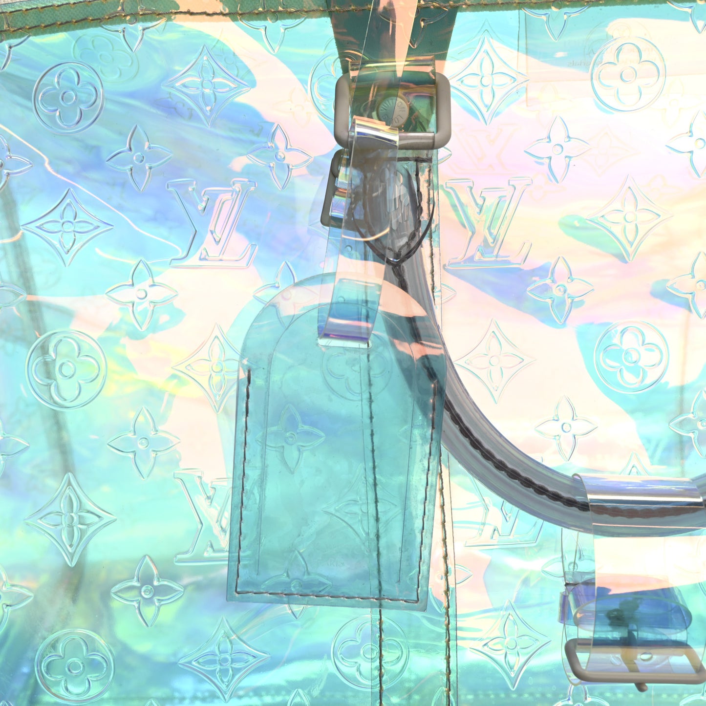 PVC Monogram Keepall Bandouliere 50 Iridescent Prism