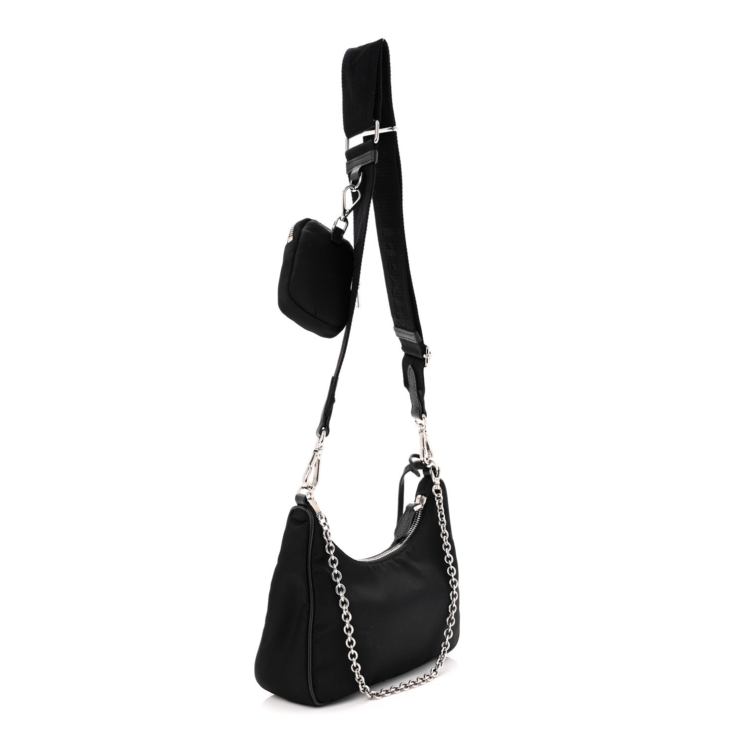Prada Re-Nylon Saffiano Re-Edition 2005 Shoulder Bag Black 3 of 11