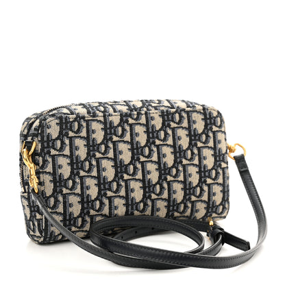 Christian Dior Oblique Double Saddle Pouch  Navy Blue 3 of 9