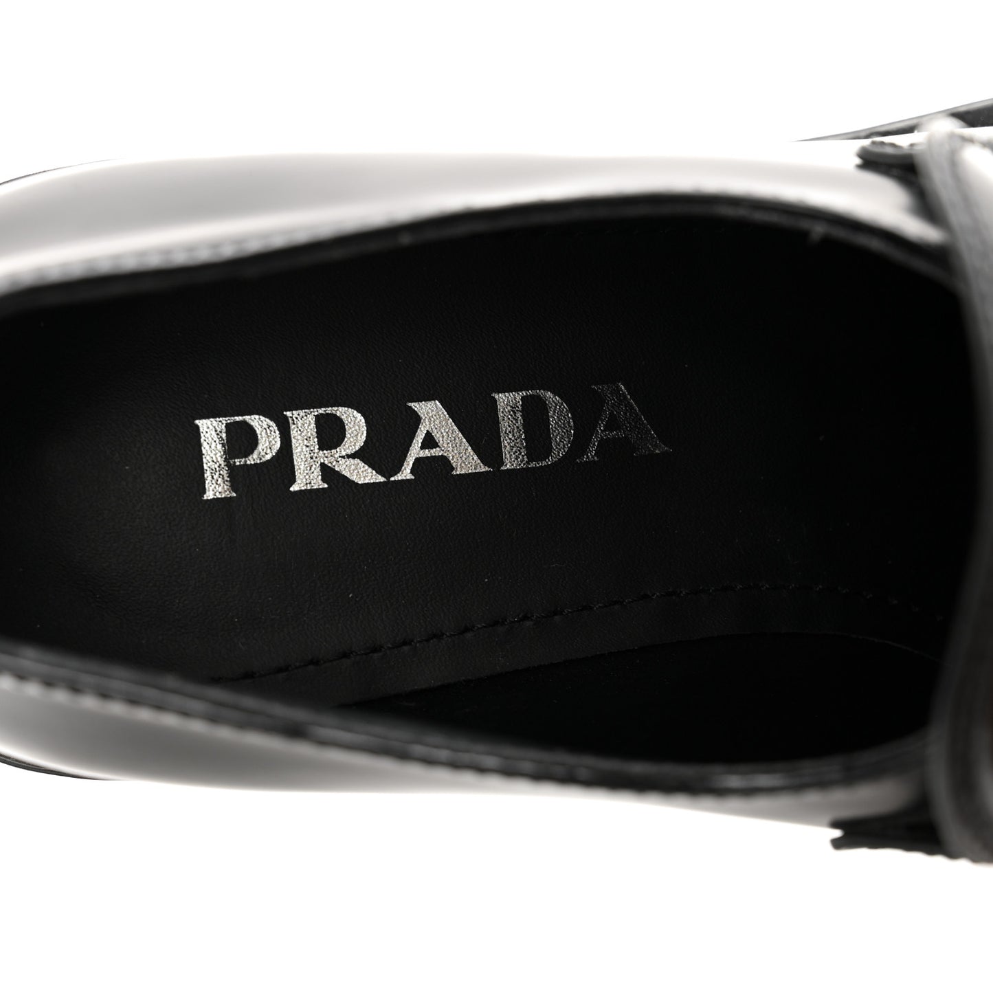 Spazzolato Metal Triangle Logo 50mm Loafers 37 Black