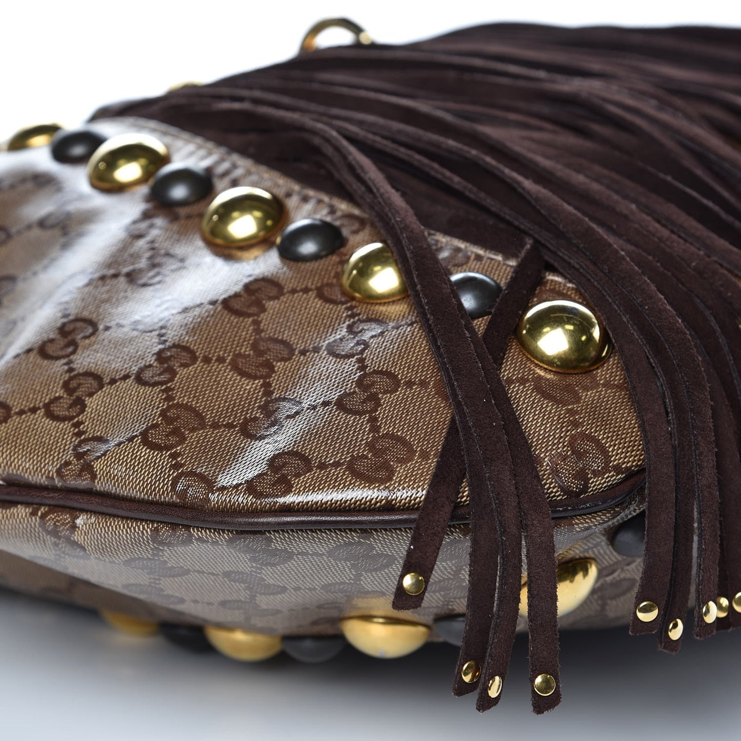 Crystal Monogram Fringe Babouska Hobo