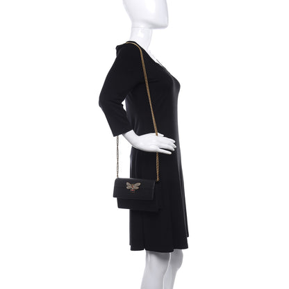 Gucci Calfskin Queen Margaret Chain Wallet Black 2 of 15