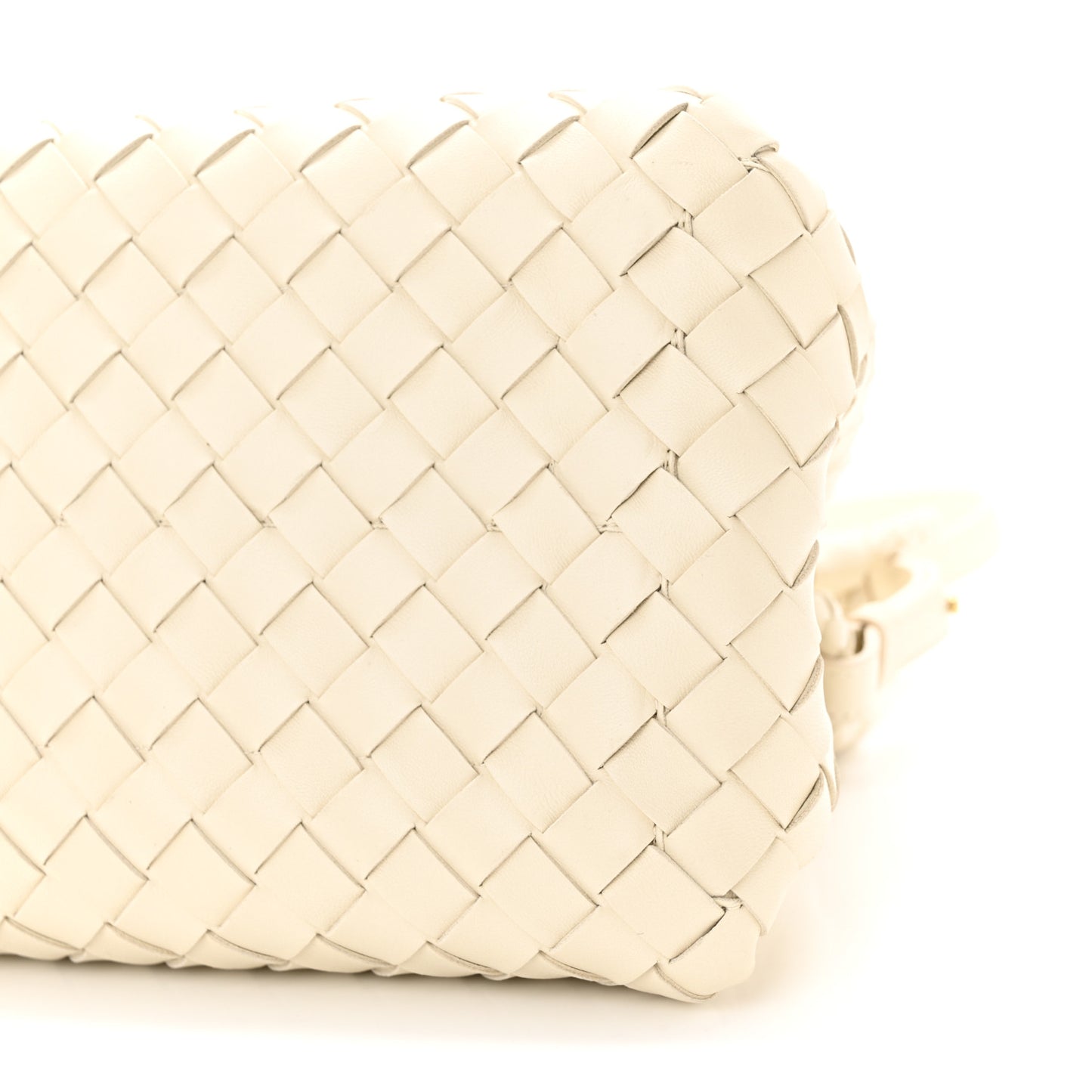 Nappa Intrecciato Small Parachute Shoulder Bag Sea Salt