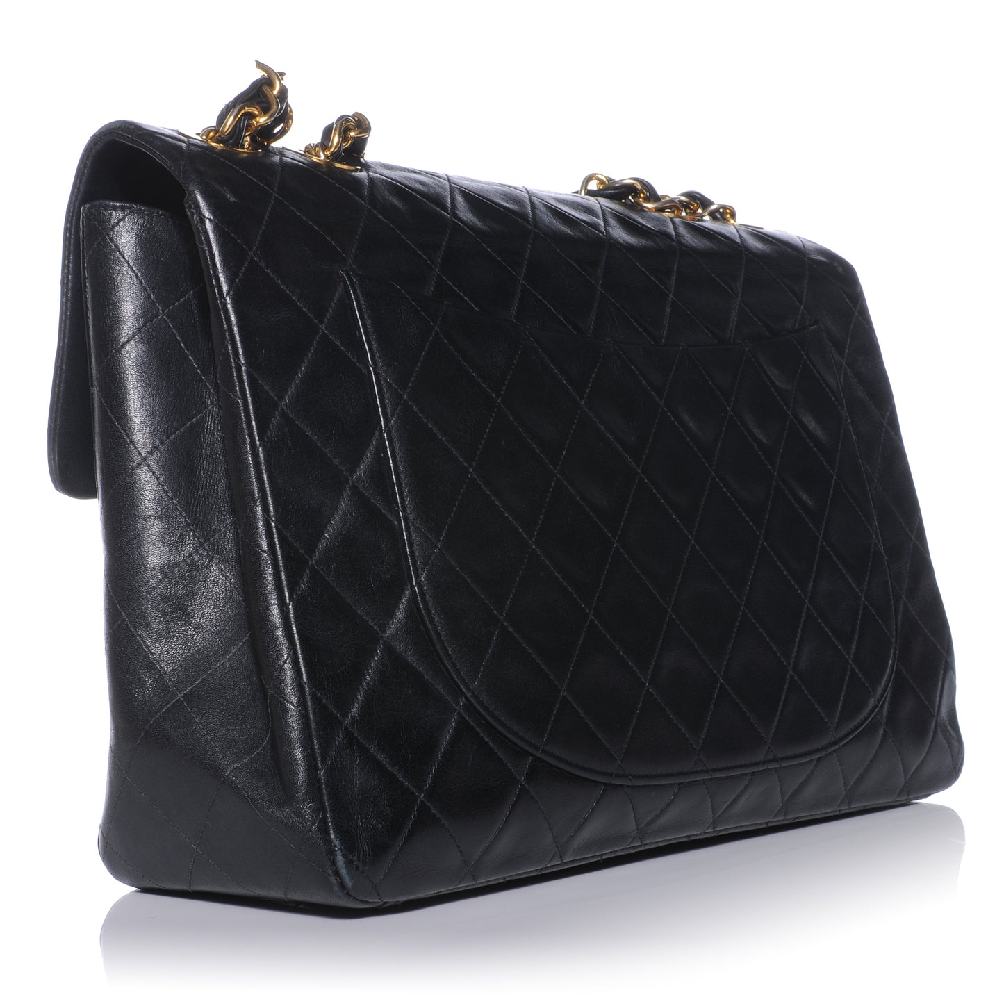 Lambskin XL Jumbo Flap Black