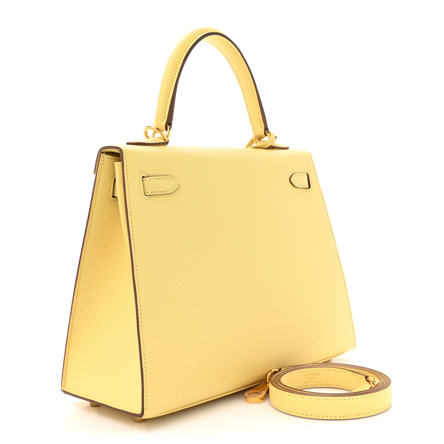 Hermes Epsom Kelly Sellier 25 Jaune Poussin 3 of 10