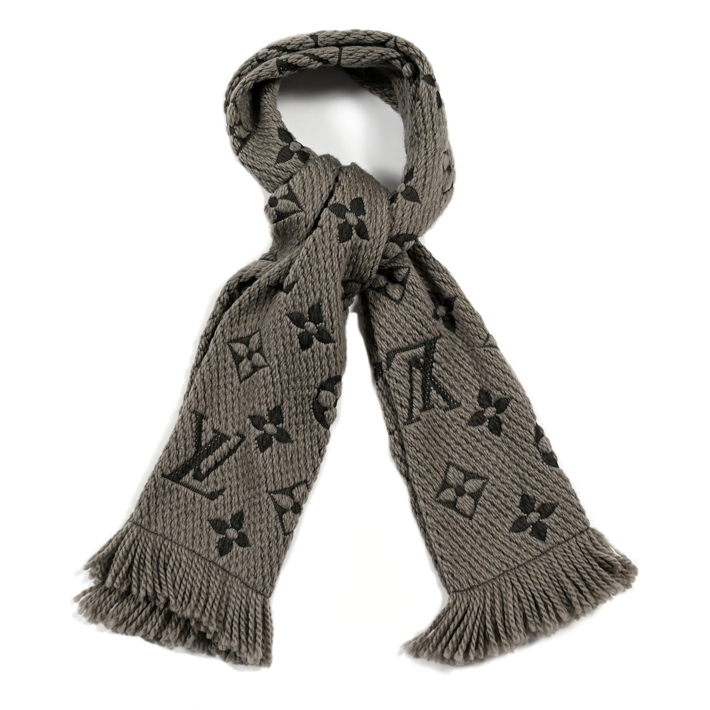 Wool Silk Logomania Scarf Verone
