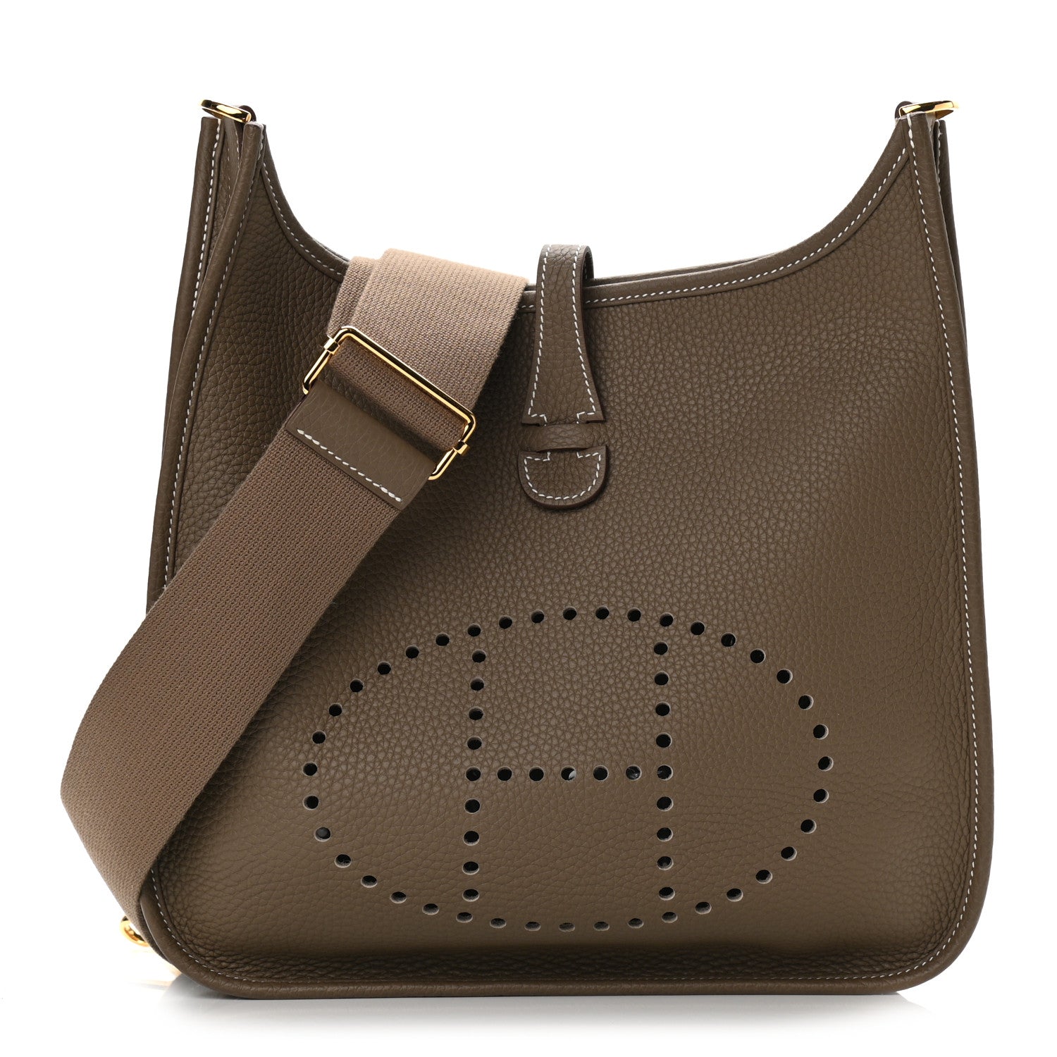 Hermes Taurillon Clemence Evelyne III PM Etoupe 1 of 10