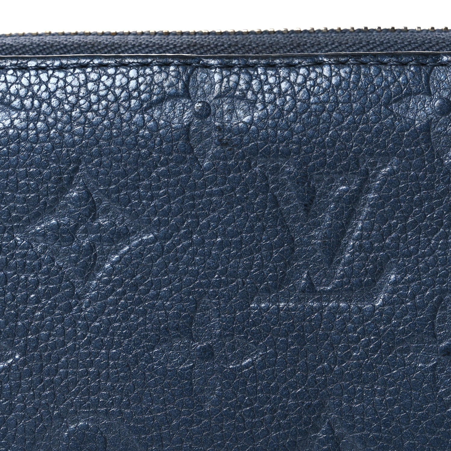 Louis Vuitton Metallic Empreinte Monogram Zippy Wallet Navy Nacre 7 of 10