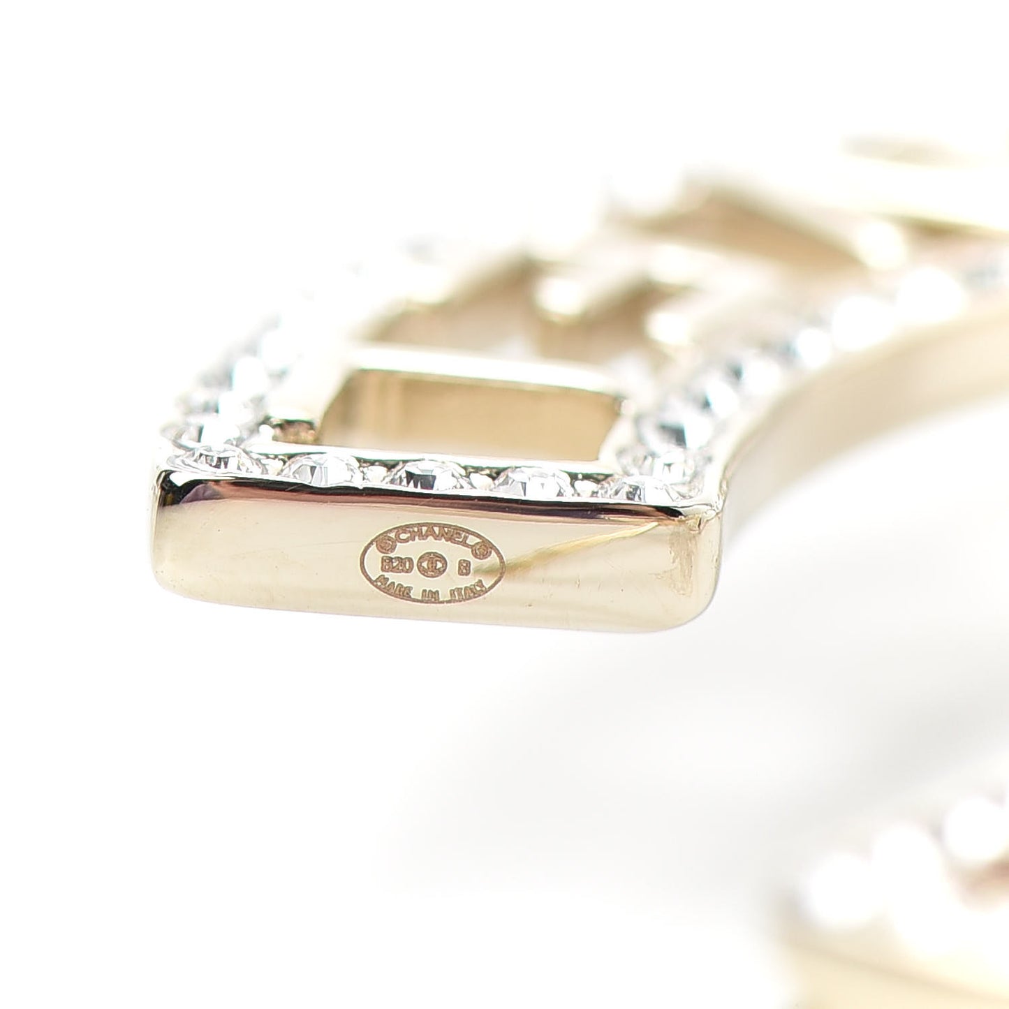 Crystal Pearl Bow-tiful CC Hoop Earrings Gold