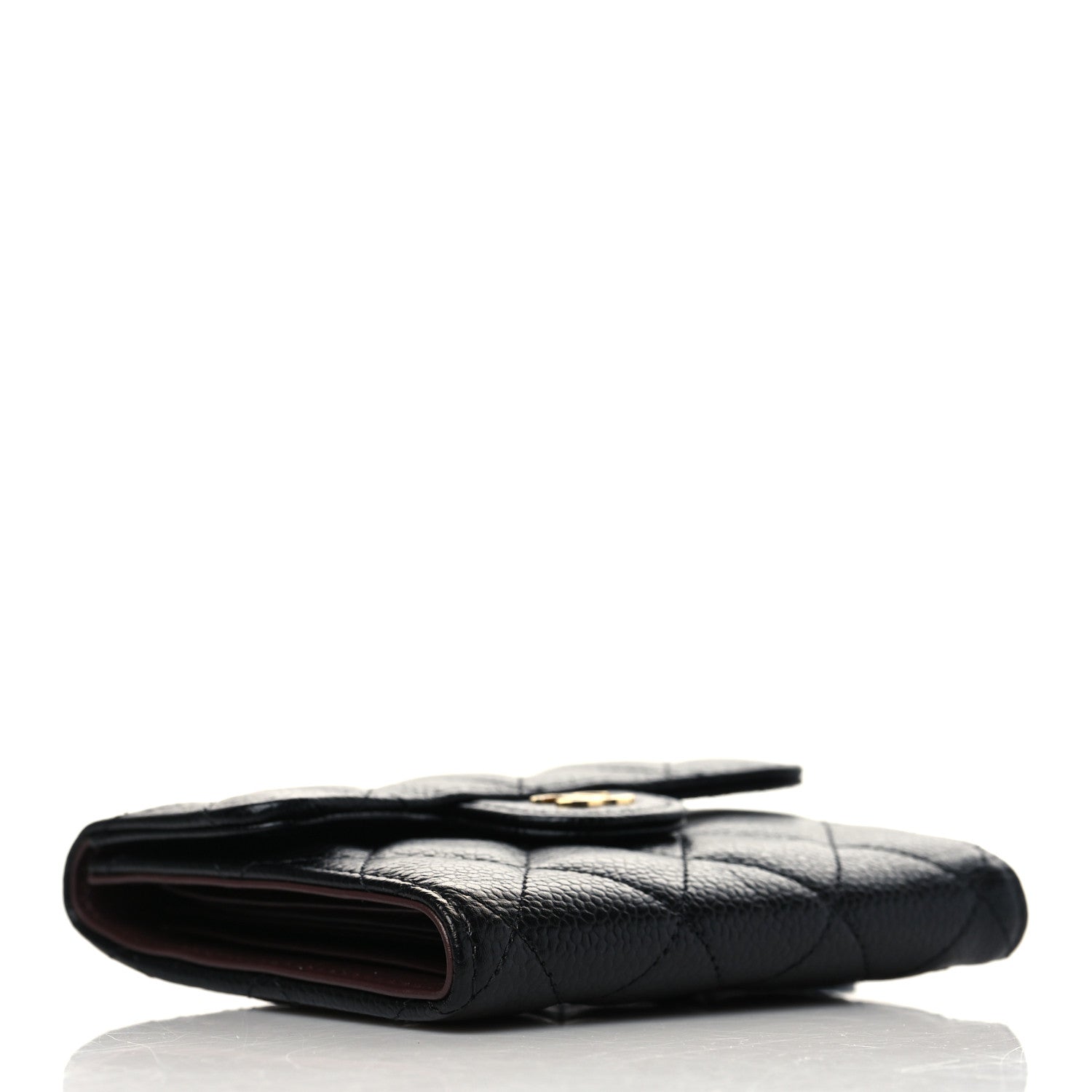 Chanel Caviar Quilted Compact Flap Wallet Black 4 of 9