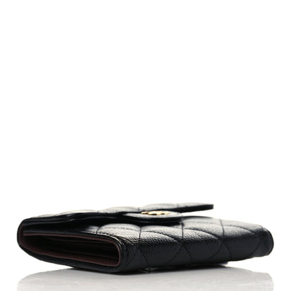 Chanel Caviar Quilted Compact Flap Wallet Black 4 of 9
