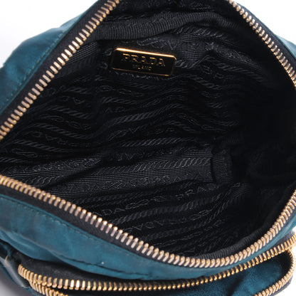 Prada Vela Cosmetic Pouch Petrolio 5 of 12