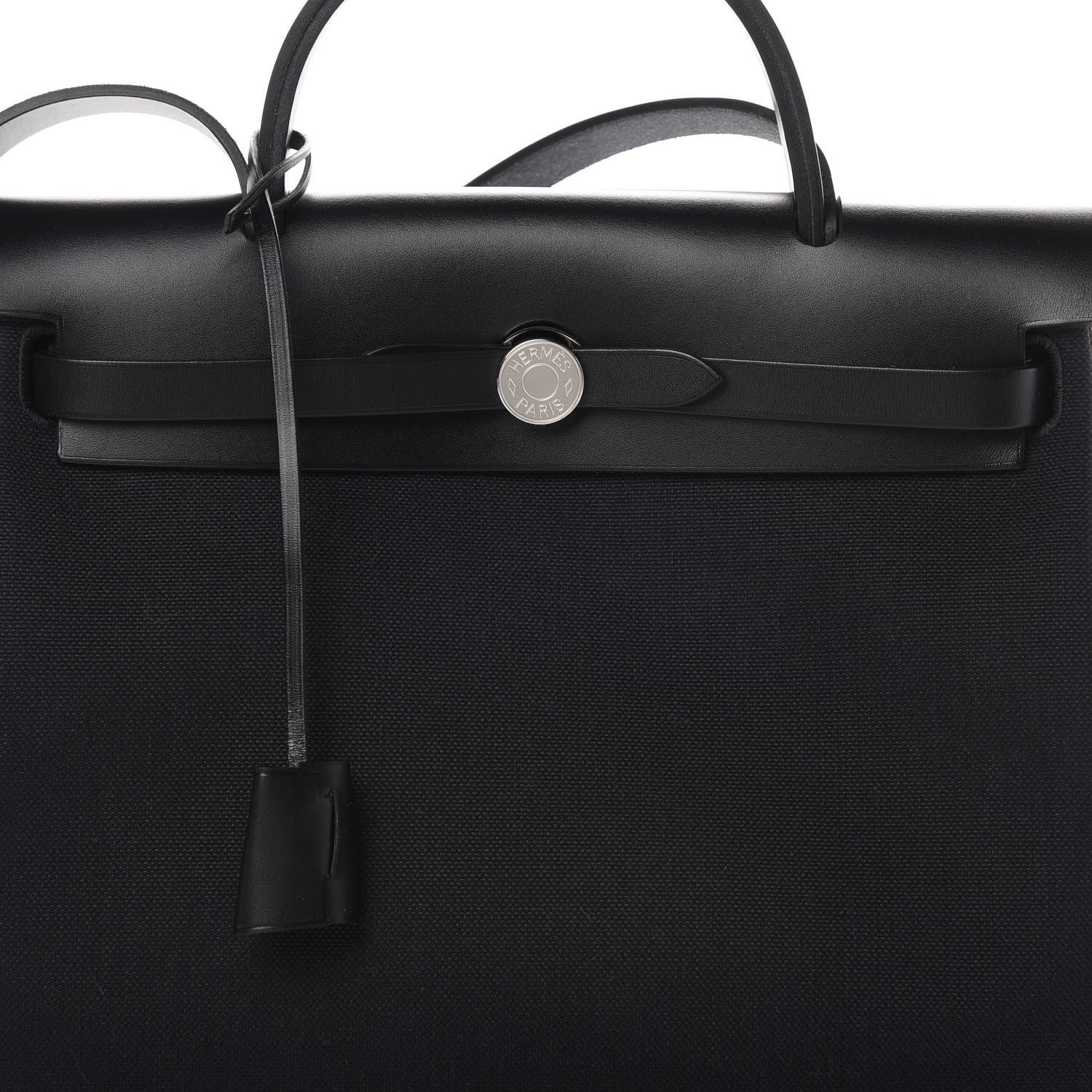 Hermes Military Toile Vache Hunter Herbag Zip PM 31 Black 9 of 12