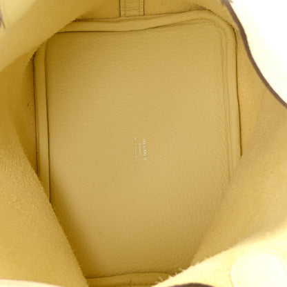 Hermes Taurillon Clemence Picotin Lock 18 PM Jaune Milton 4 of 11