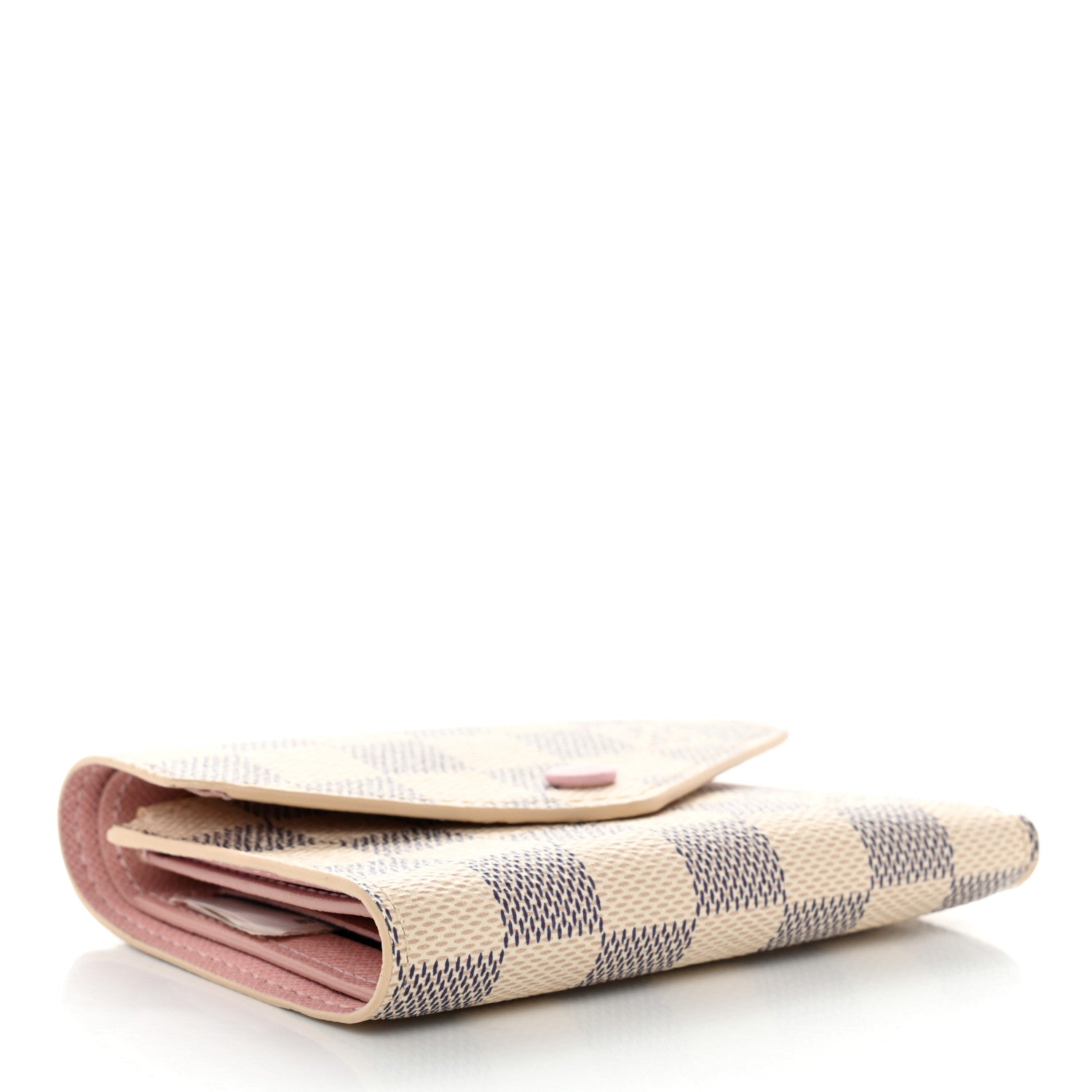 Louis Vuitton Damier Azur Victorine Wallet Rose Ballerine 4 of 11