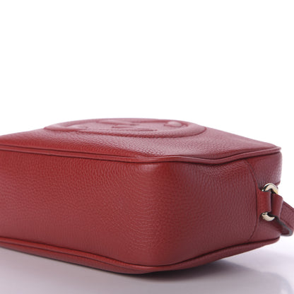 Gucci Pebbled Calfskin Small Soho Disco Bag Tabasco Red 7 of 9