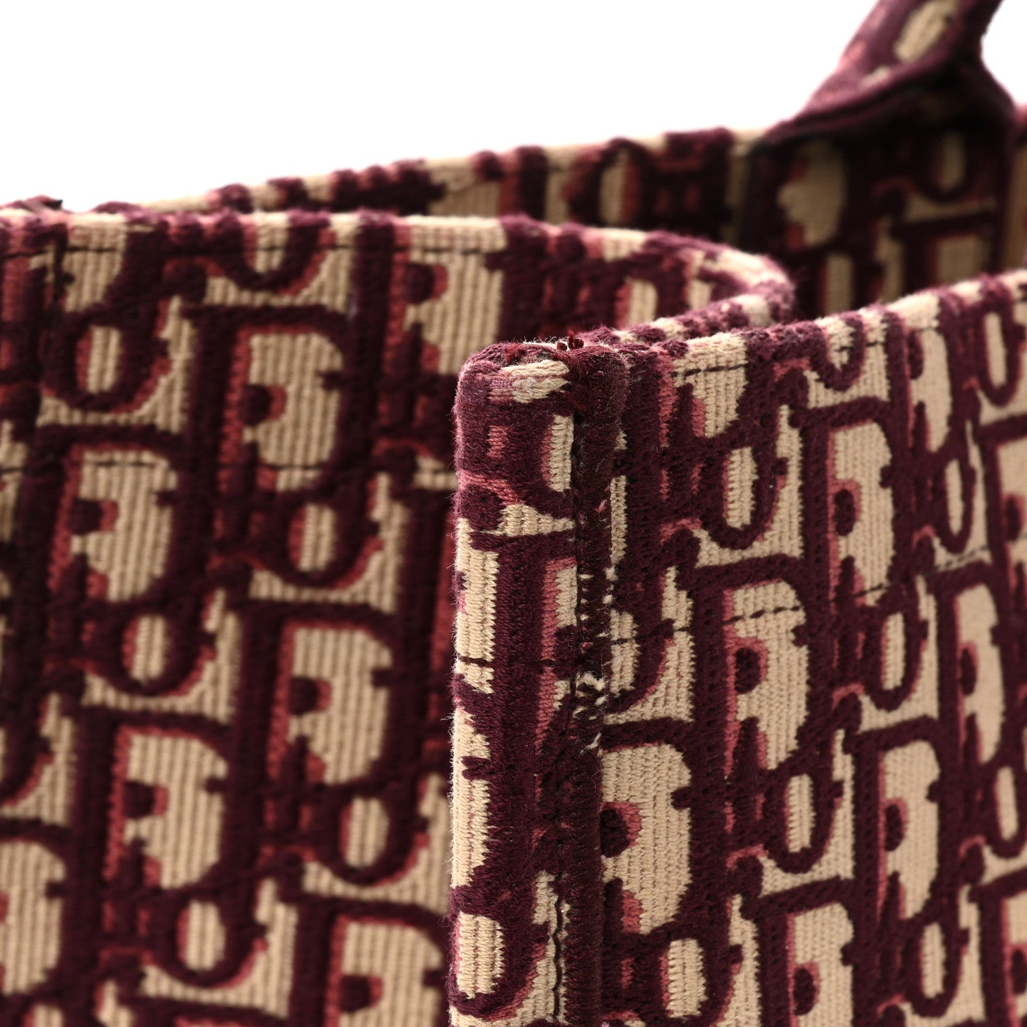 Christian Dior Oblique Large Book Tote Burgundy Multicolor 18 of 19