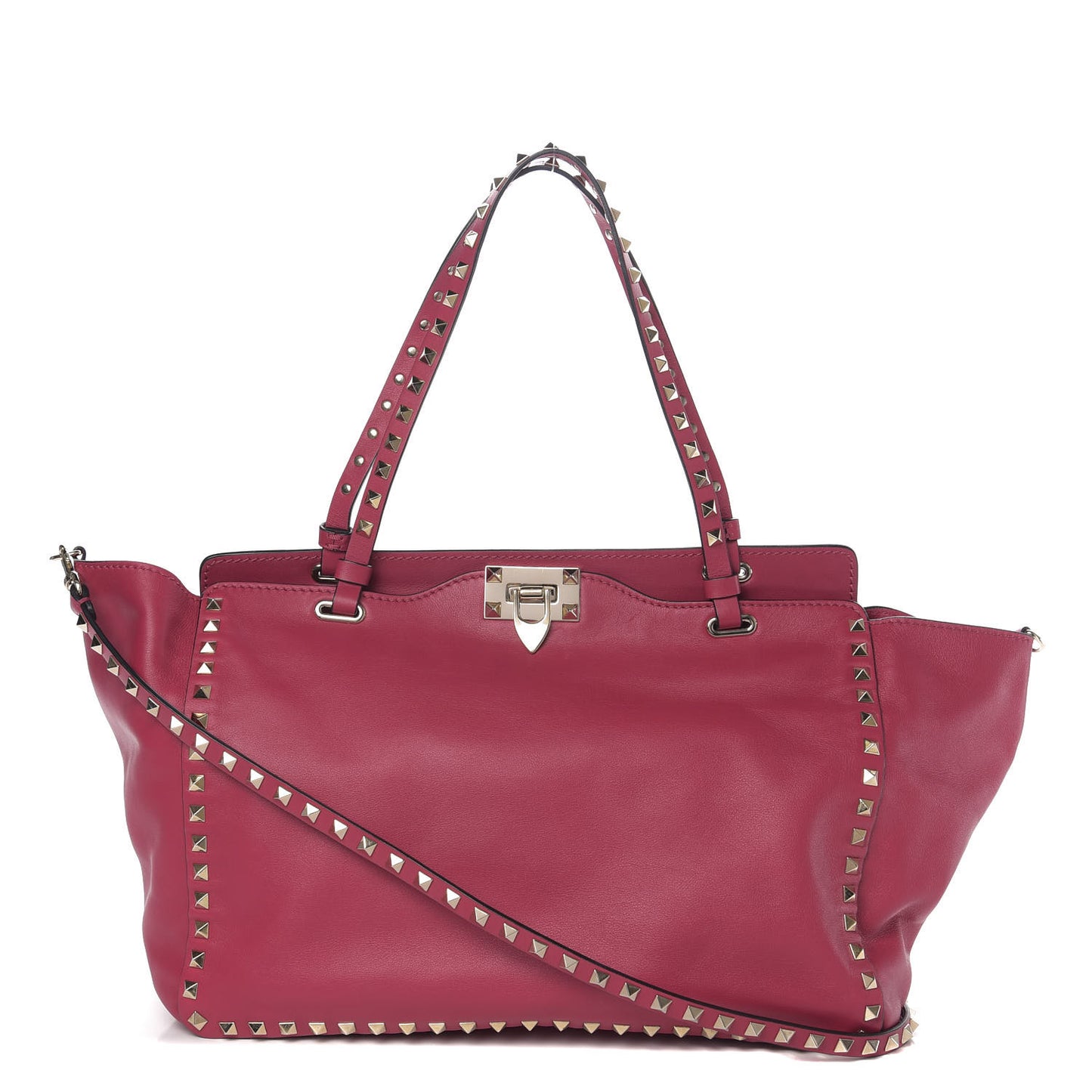 Vitello Medium Rockstud Tote Cyclamin