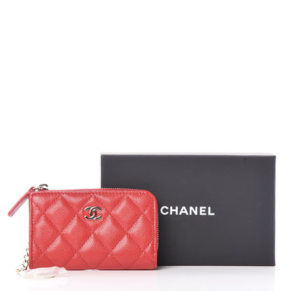 Chanel Caviar Quilted Key Holder Case Red 8 of 8