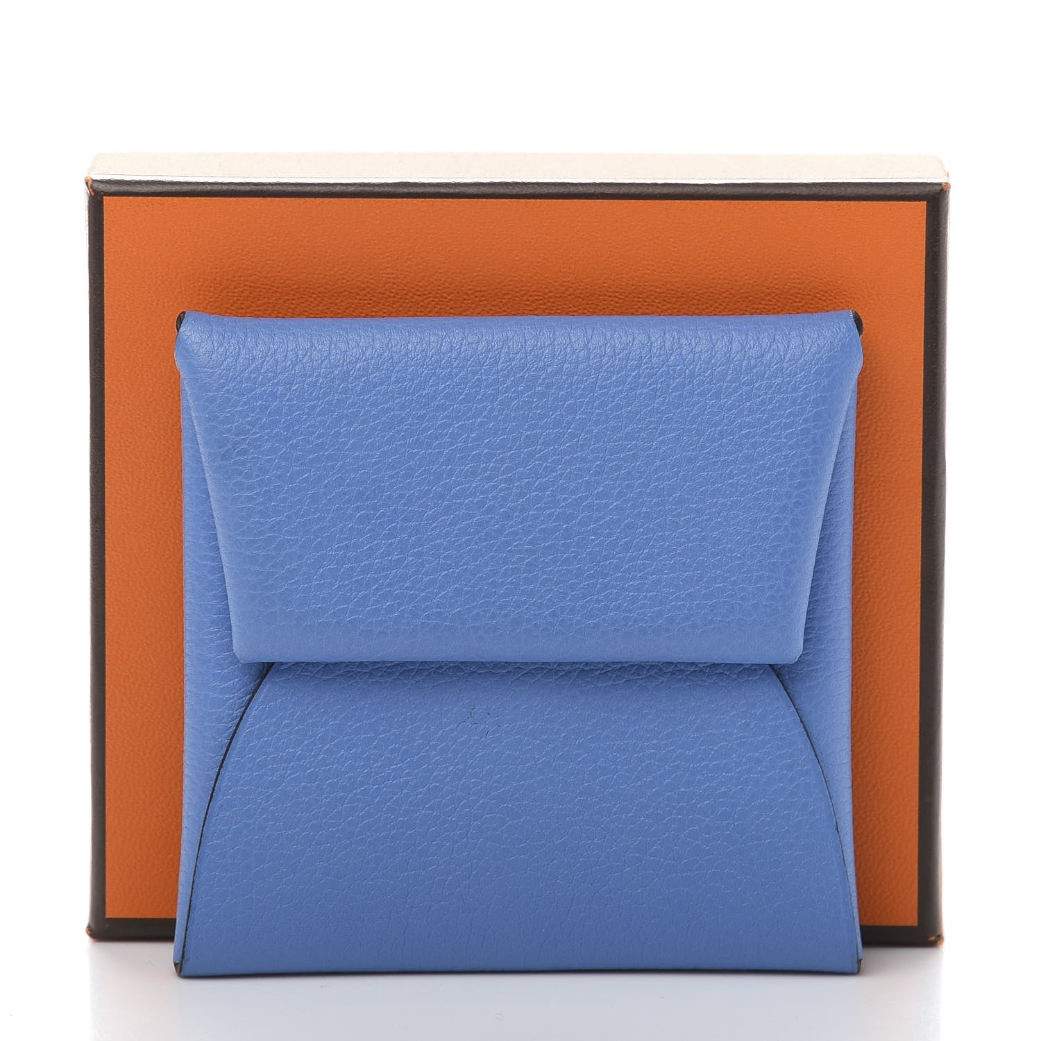 Hermes Evercolor Verso Bastia Coin Purse Bleu Paradise Orange 11 of 11