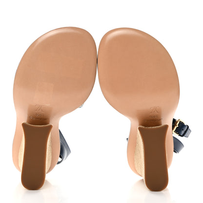 Louis Vuitton Monogram Denim Maia Wedge Sandal 36.5 5 of 11
