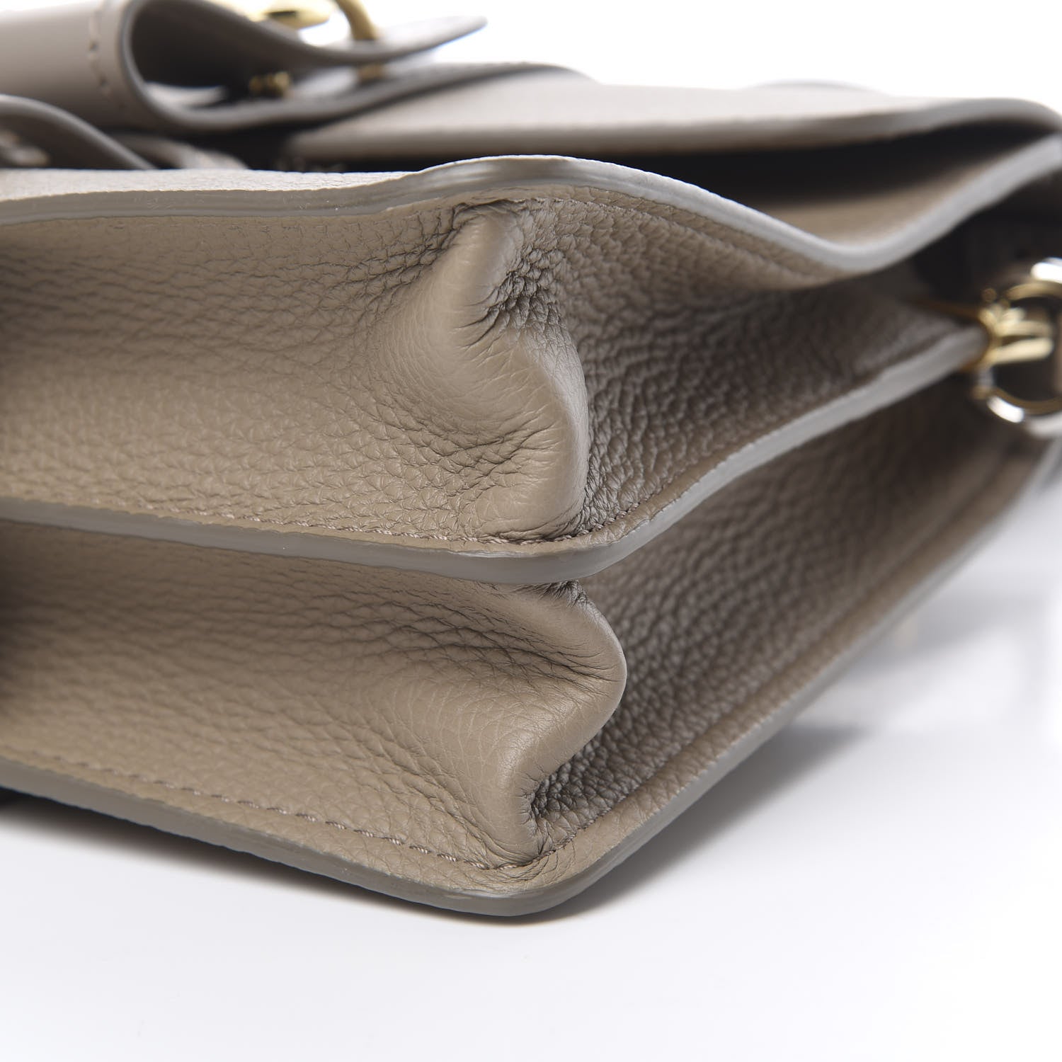 Chloe Shiny Grained Calfskin Small Aby Day Shoulder Bag Motty Grey 11 of 12