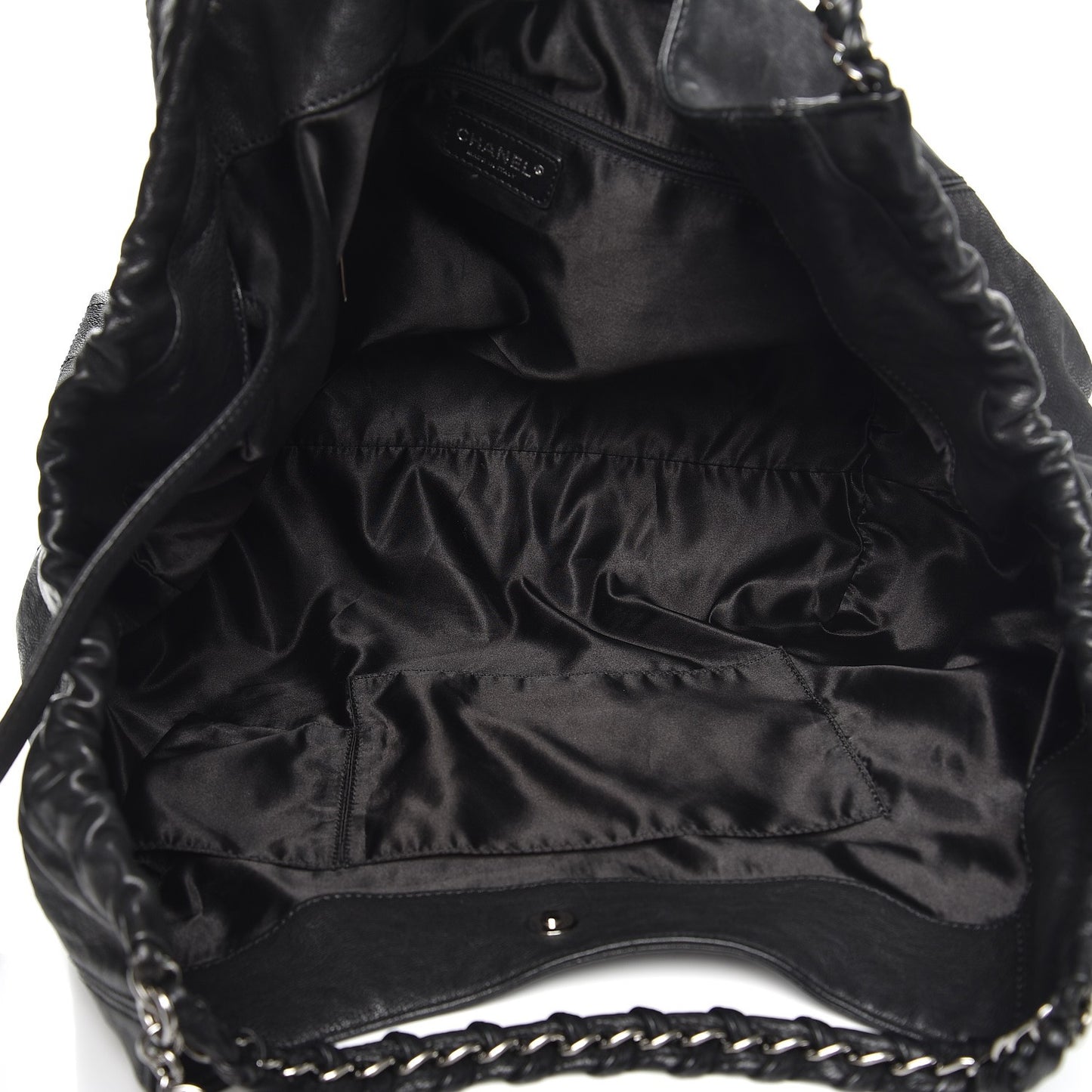 Distressed Caviar XL Coco Cabas Black