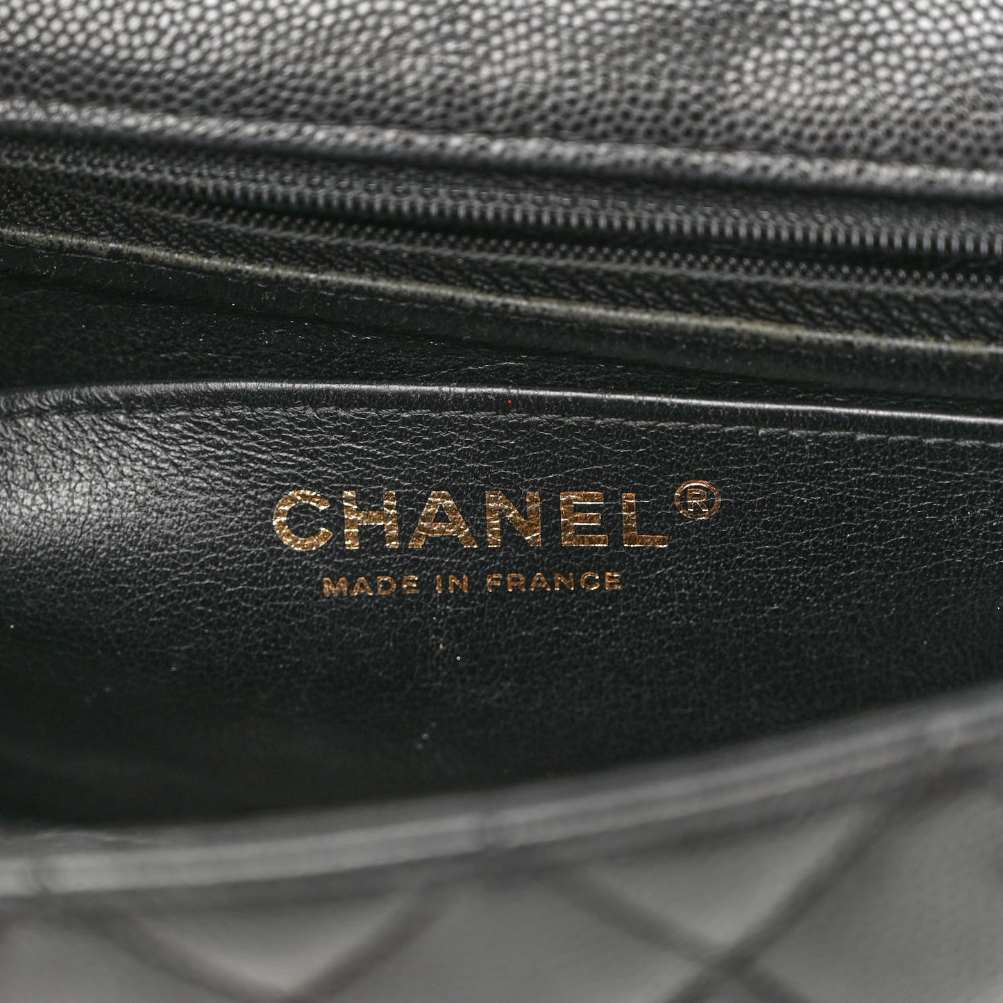 Caviar Quilted Mini Rectangular Flap Black