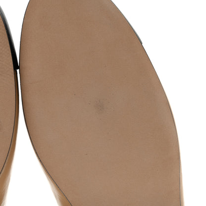 Chanel Lambskin Cap Toe Ankle Chain Ballerina Flats 41 Beige Black 10 of 12