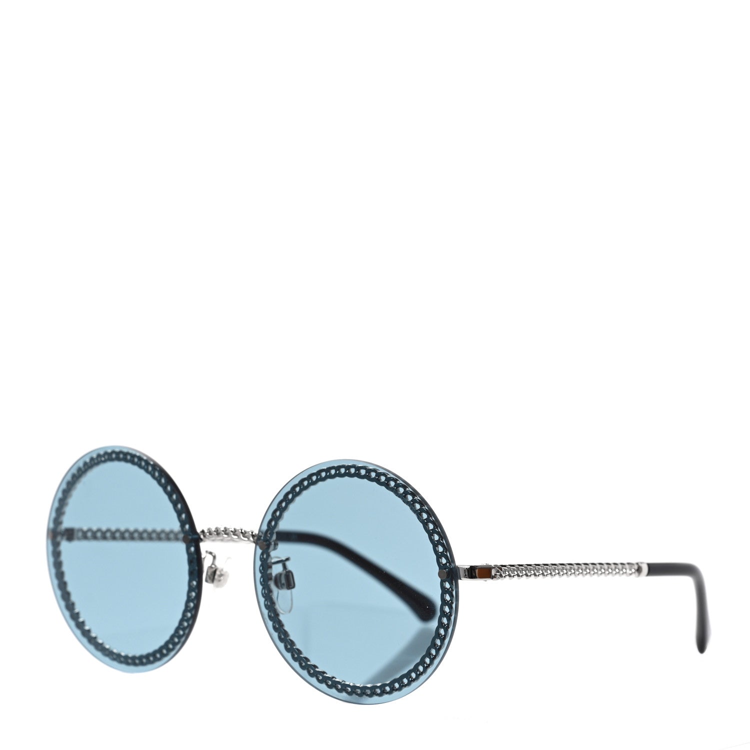Chanel Round Chain Sunglasses 4245 Black 1 of 6