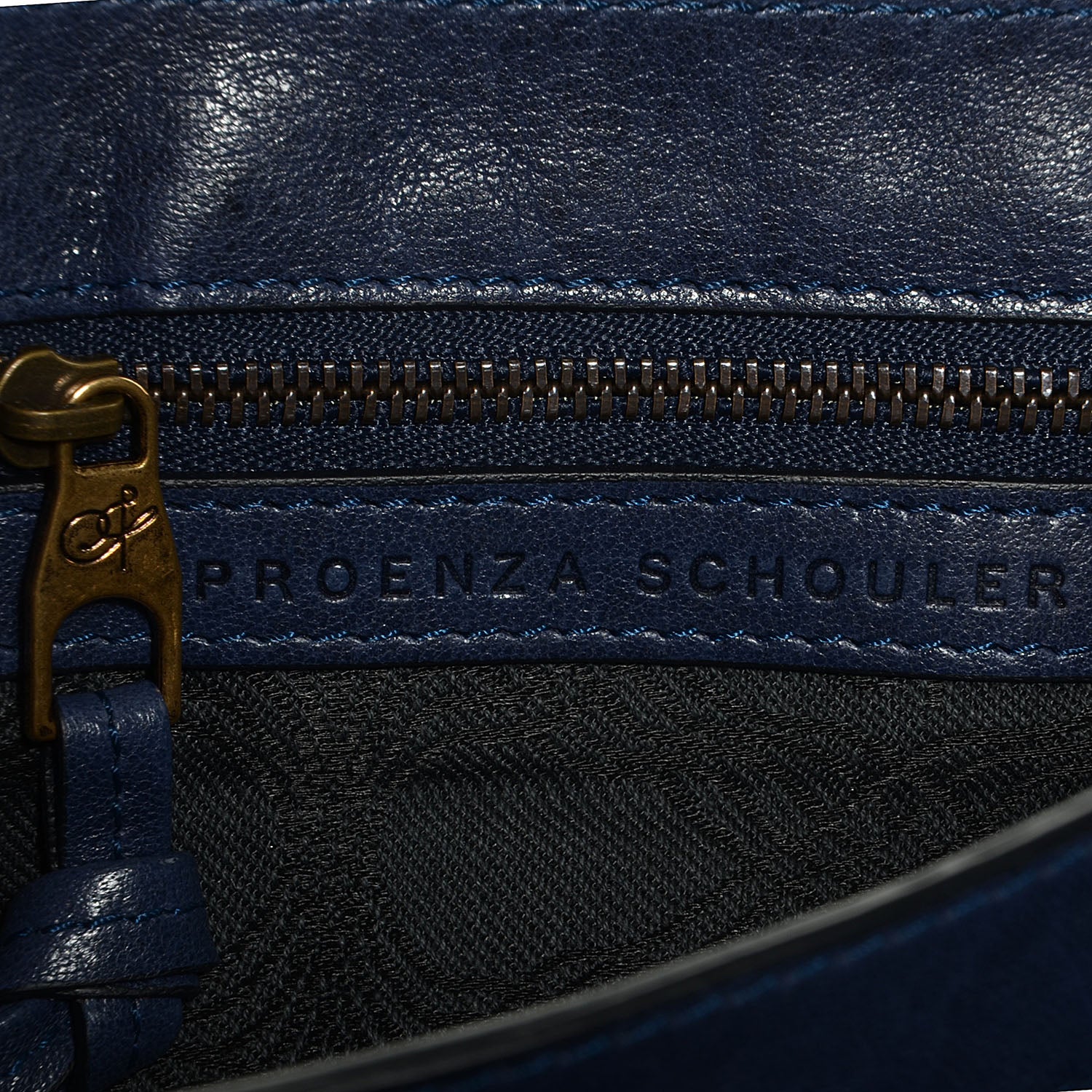 Proenza Schouler Lux Leather PS1 Pochette Clutch Midnight 6 of 10