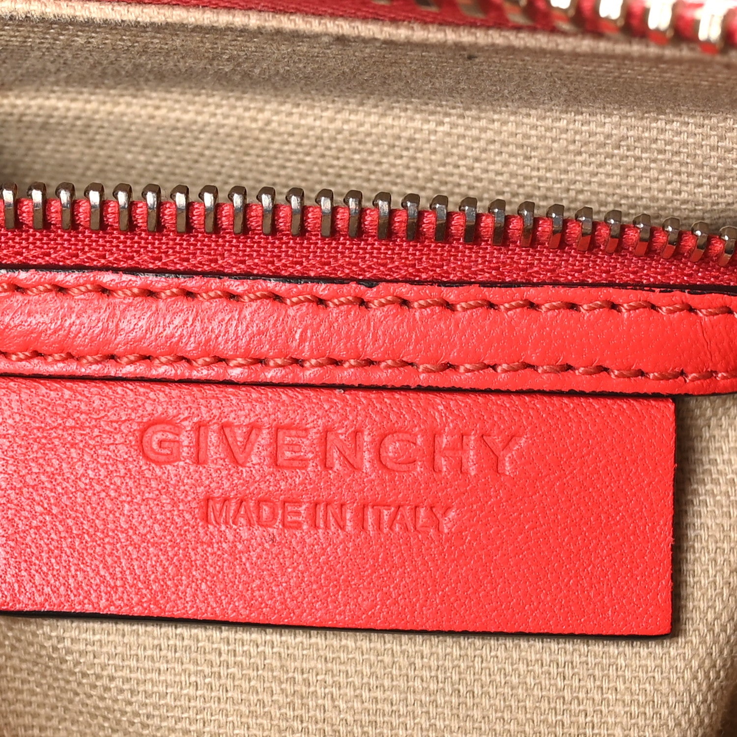 Givenchy Calfskin Crocodile Embossed Small Antigona Red 6 of 13