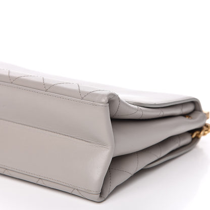 Chanel Lambskin Quilted Medium Coco Lux Flap Grey 9 of 14
